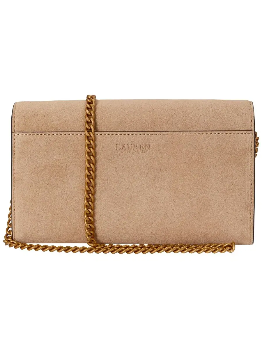 Сумка-кроссбоди из замши Adair II Medium Lauren Ralph Lauren — изображение 2 из 7, бежевый