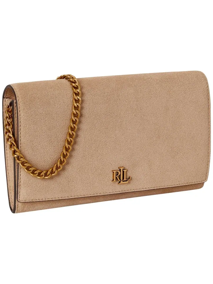 Сумка-кроссбоди из замши Adair II Medium Lauren Ralph Lauren — изображение 4 из 7, бежевый