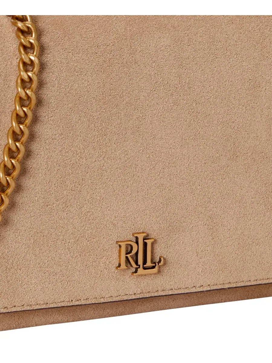 Сумка-кроссбоди из замши Adair II Medium Lauren Ralph Lauren — изображение 6 из 7, бежевый