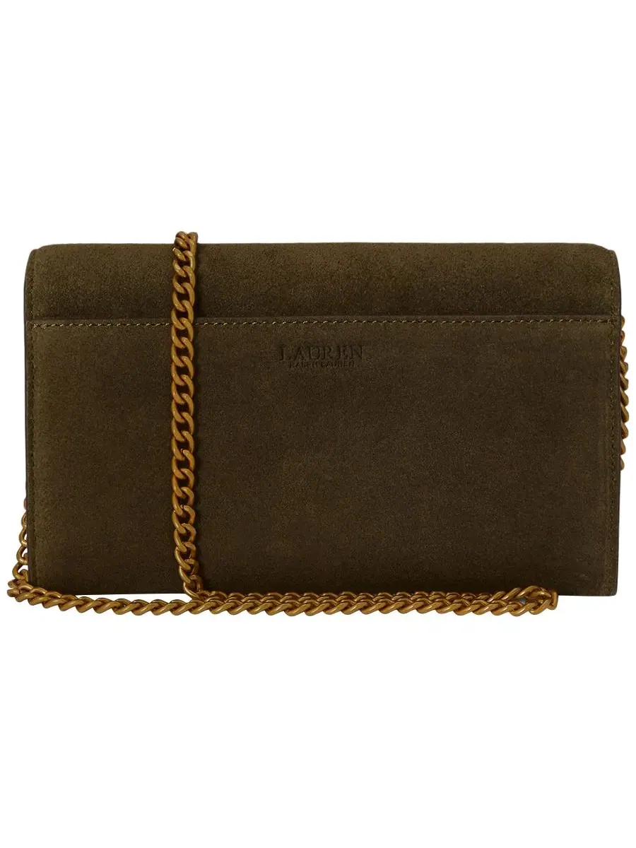 Сумка кроссбоди из замши Adair II Medium Lauren Ralph Lauren — изображение 2 из 5, зеленый