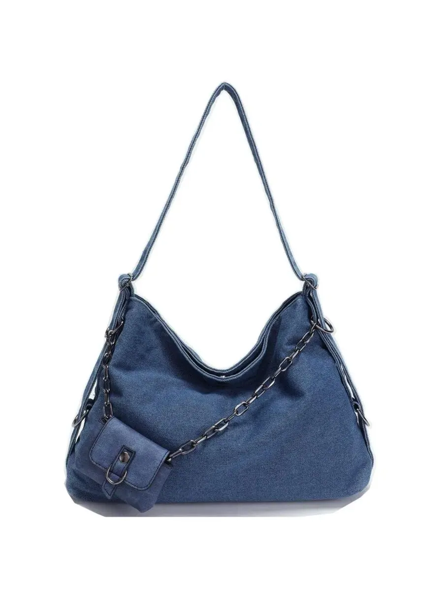 Джинсовая сумка-хобо с цепочкой, модель Drift Hobo Bag SUSU