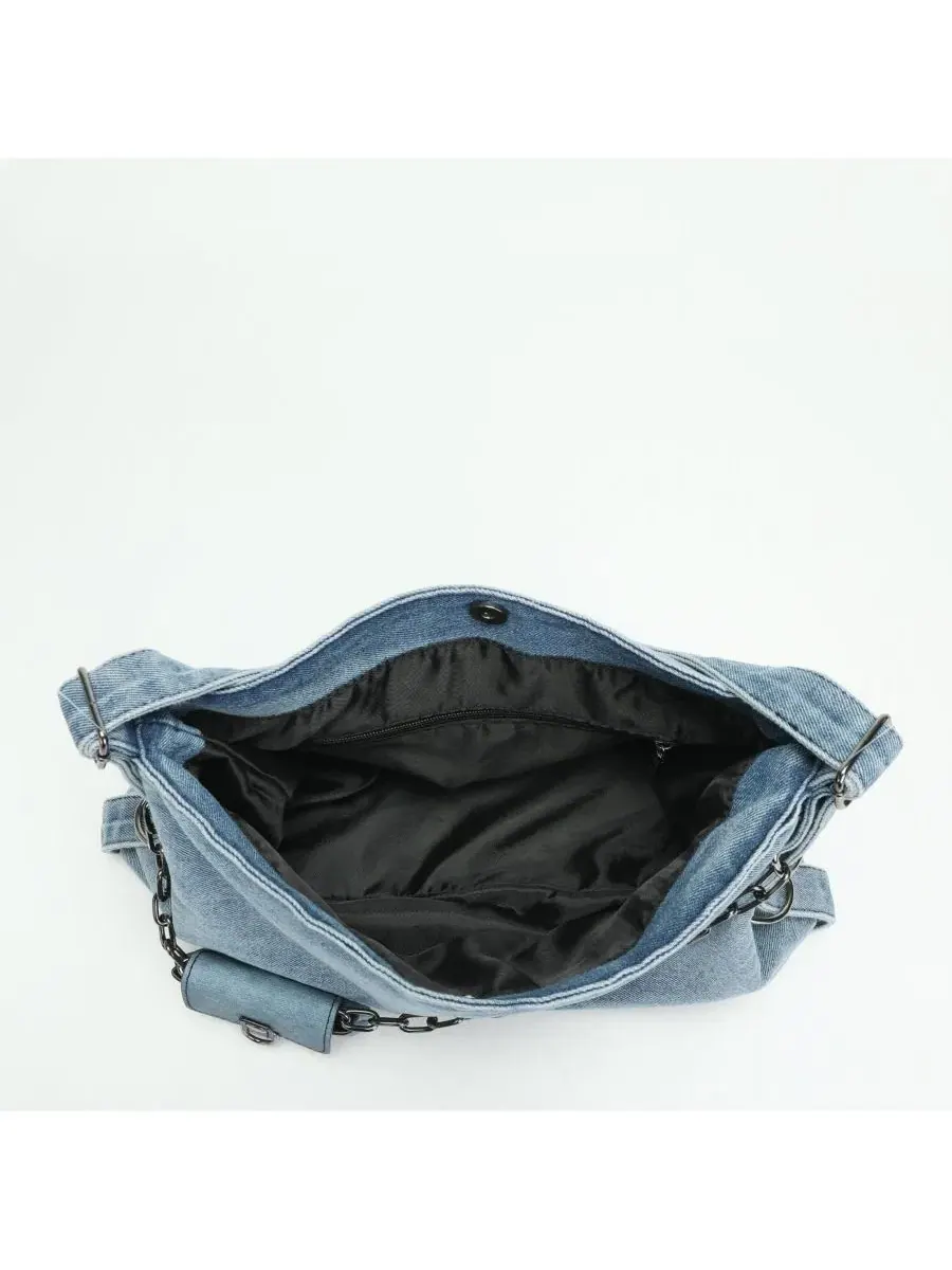 Джинсовая сумка-хобо с цепочкой, Drift Hobo Bag SUSU — изображение 6 из 6