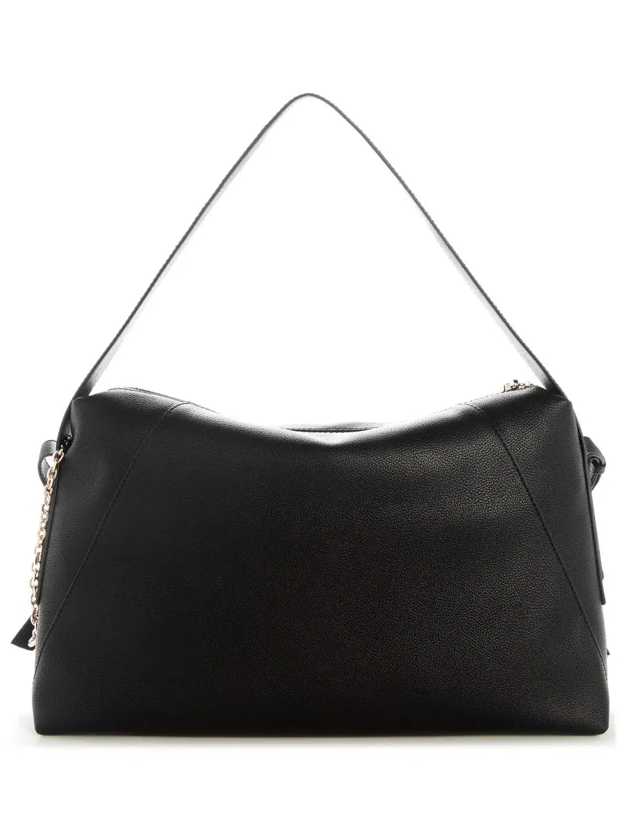 Сумка-шопер с длинным ремнем, модель Devon Extra-Large Zip-Top Shoulder Handbag GUESS — изображение 2 из 5, черный