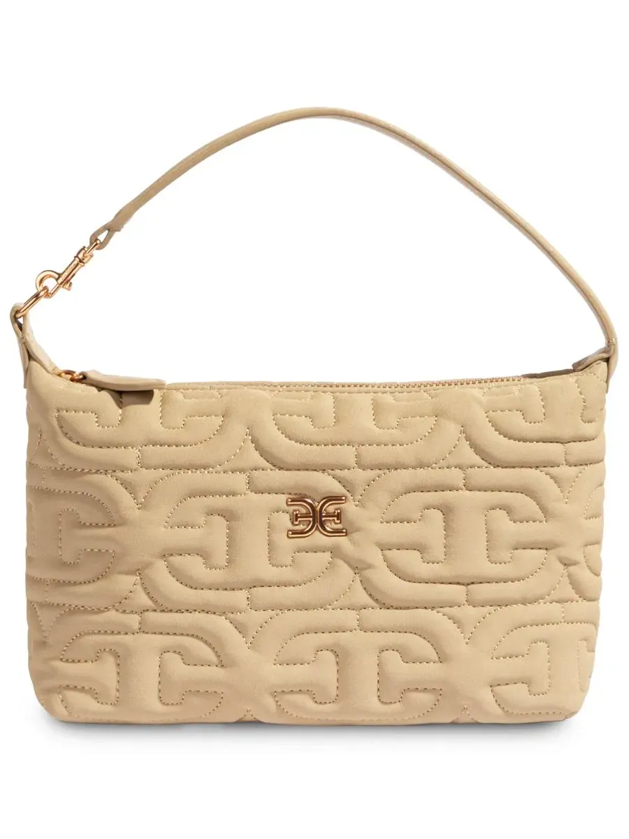 Женская сумка через плечо с квилтингом Ethyl Quilted Zip-Top Demi Sam Edelman — изображение 1 из 7, светлый бежевый