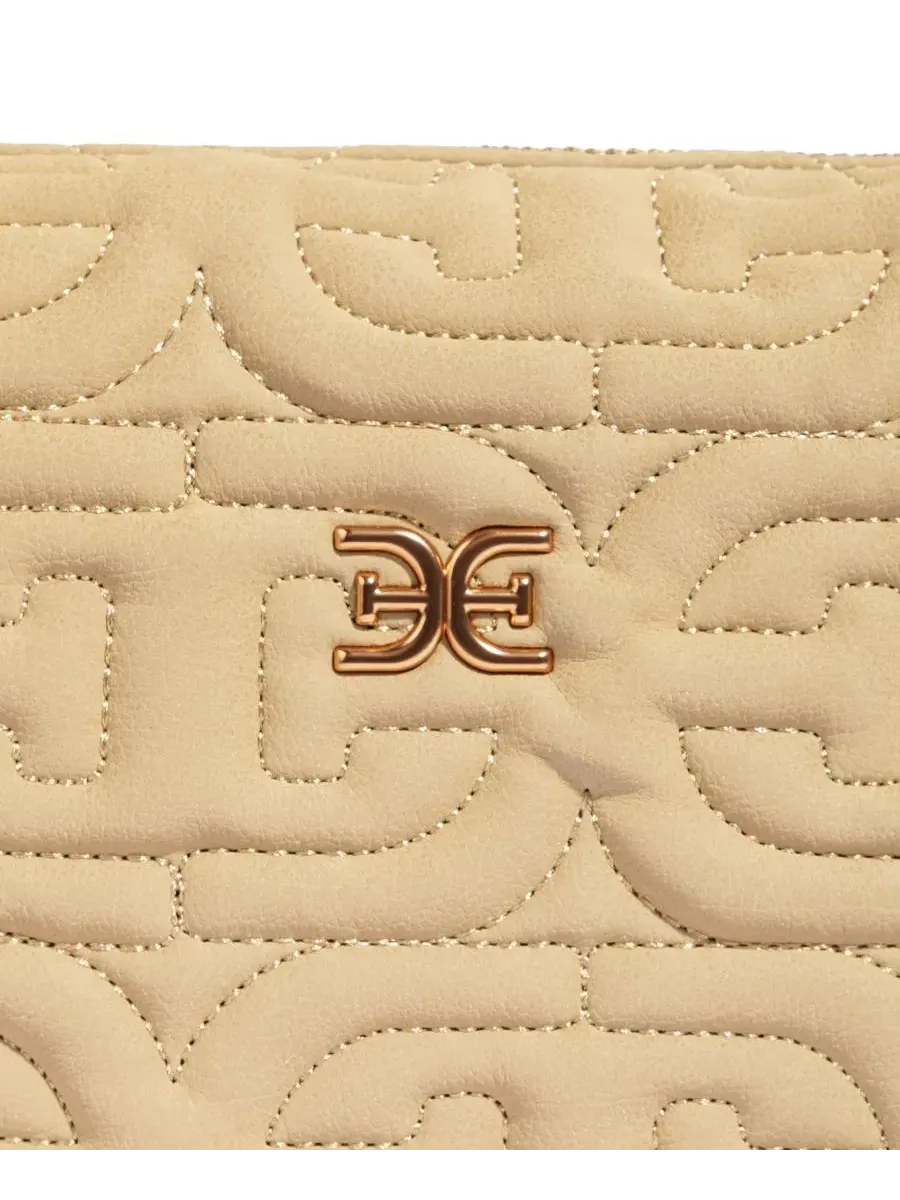 Женская сумка через плечо с квилтингом Ethyl Quilted Zip-Top Demi Sam Edelman — изображение 6 из 7, светлый бежевый