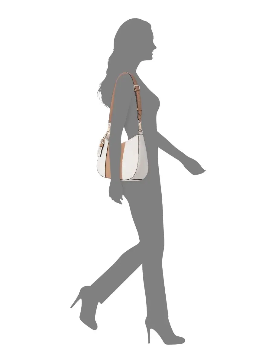 Сумка через плечо Noelle Small Shoulder Handbag GUESS — изображение 5 из 5, белый/бежевый