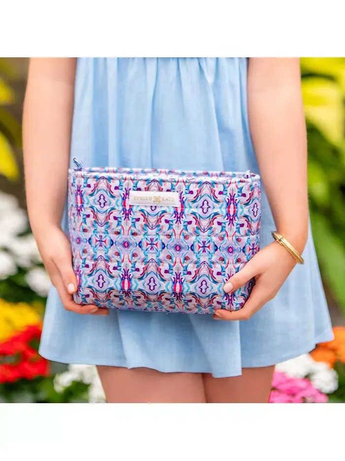 Сумка Patterned Quilted Pouch EVELYN & KATE — изображение 3 из 4, фиолетовый