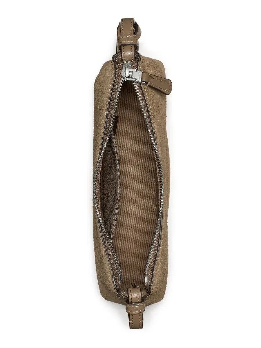 Сумка через плечо из замши Loop Suede Small Crossbody kate spade new york — изображение 4 из 5, бежевый