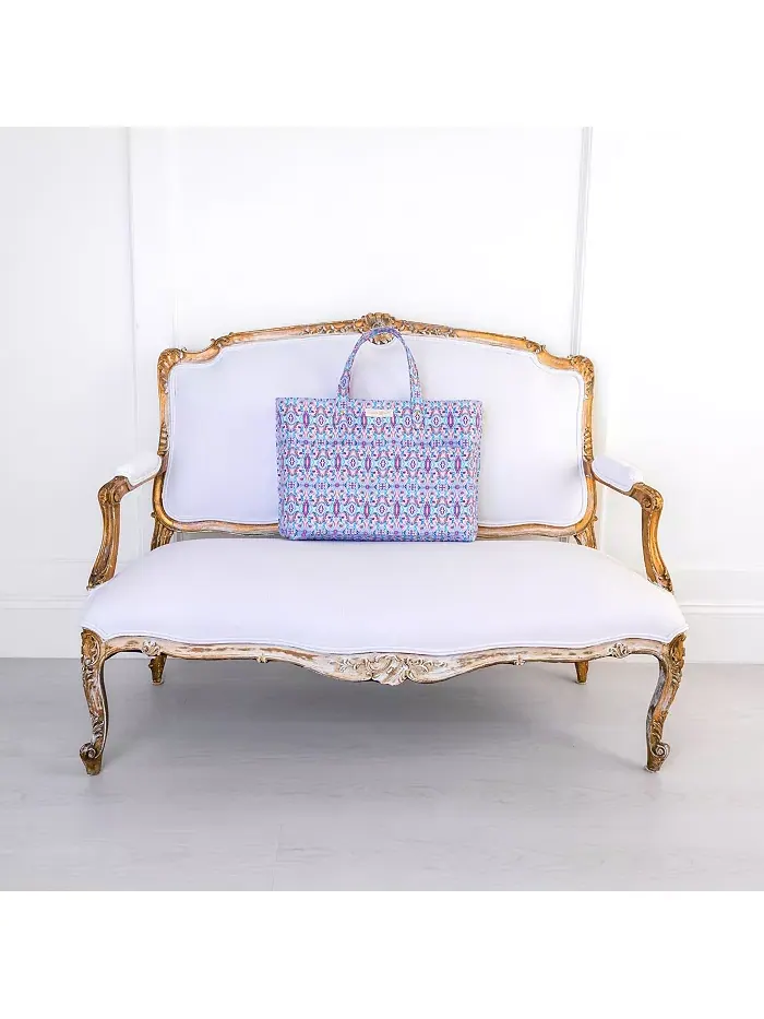 Узорчатая стеганая сумка-тоут EVELYN & KATE — изображение 4 из 4, фиолетовый