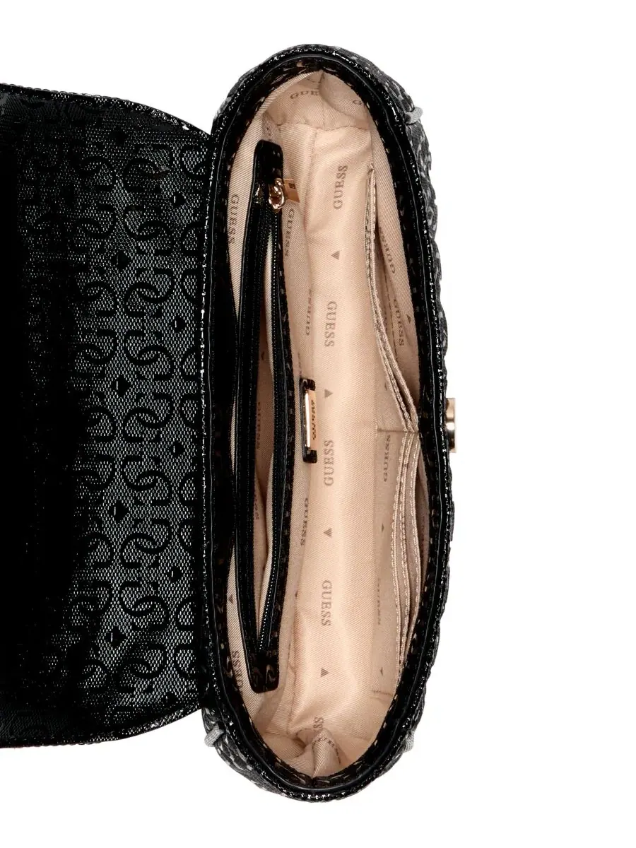 Сумка через плечо Stacey Flap Small Convertible GUESS — изображение 2 из 4, черный