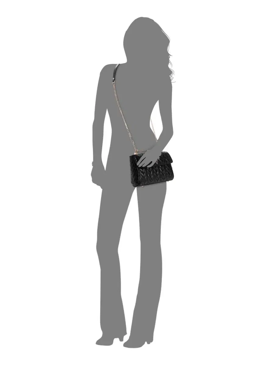 Сумка через плечо Stacey Flap Small Convertible GUESS — изображение 3 из 4, черный