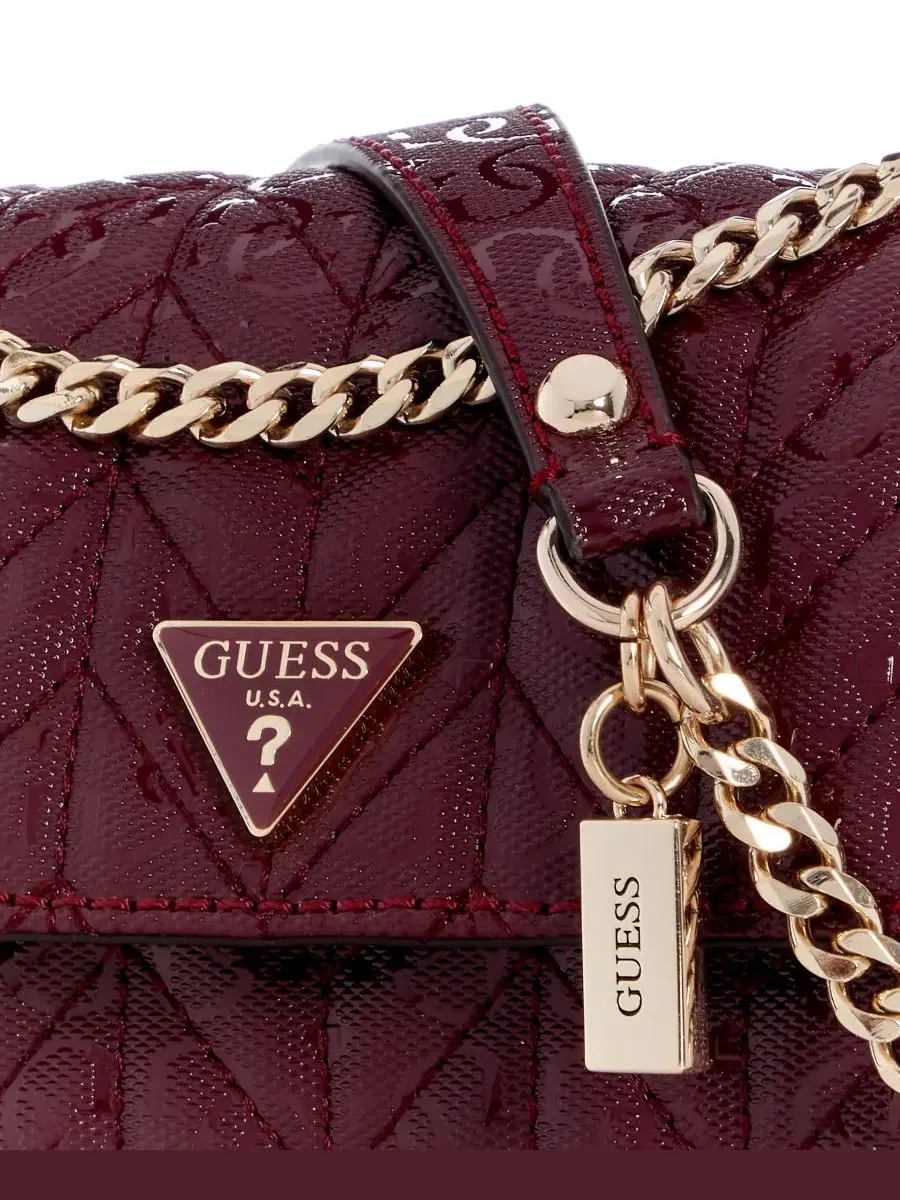 Сумка через плечо Stacey Flap Small Convertible GUESS — изображение 2 из 4, фиолетовый