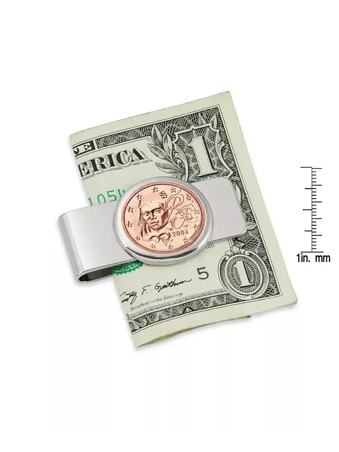 Мужской французский зажим для монет Марианна в пять евроцентов American Coin Treasures — изображение 2 из 2
