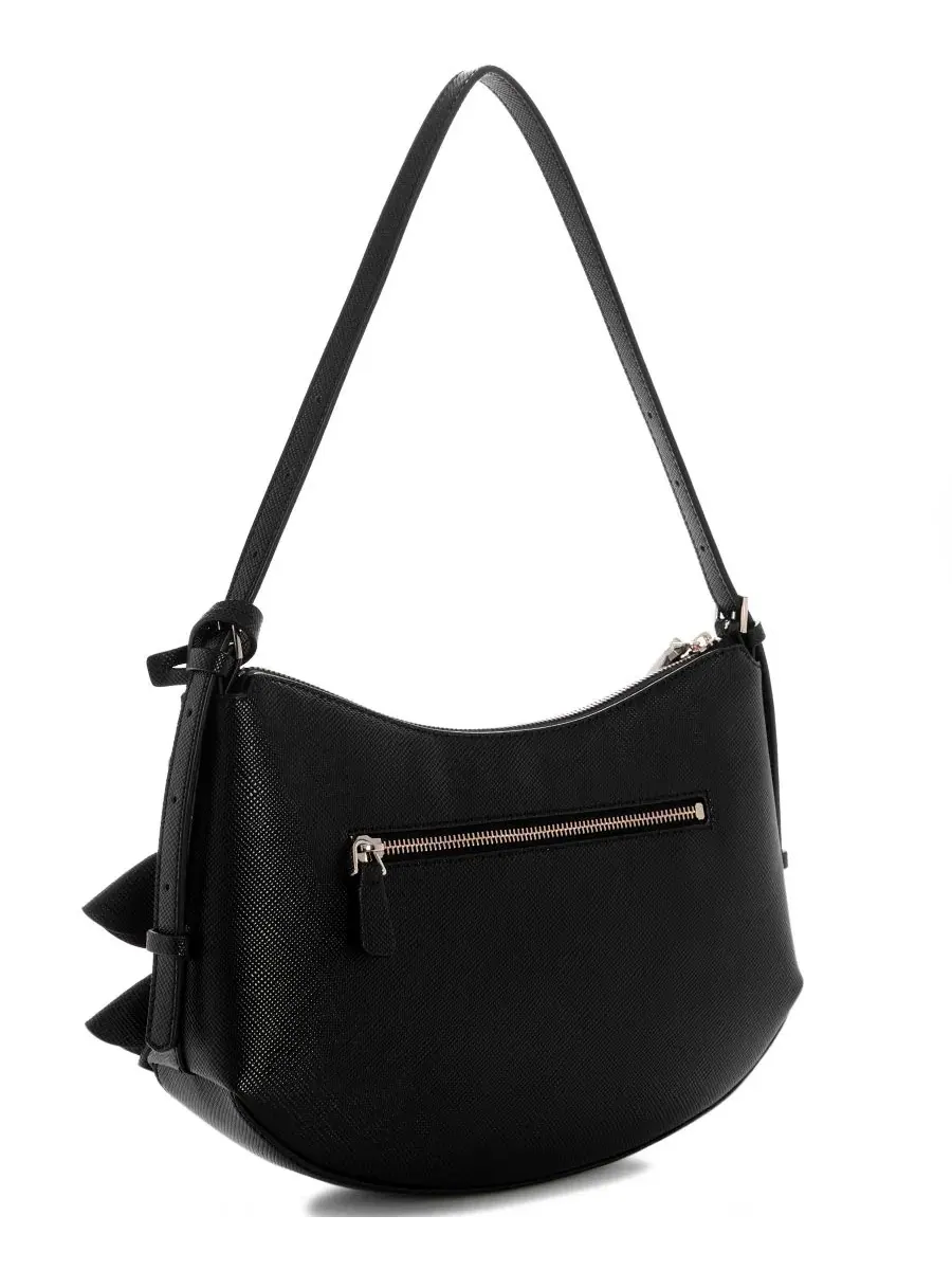 Сумка через плечо с декоративной кисточкой Danielle Small Zip-Top Shoulder Handbag GUESS — изображение 2 из 5, черный