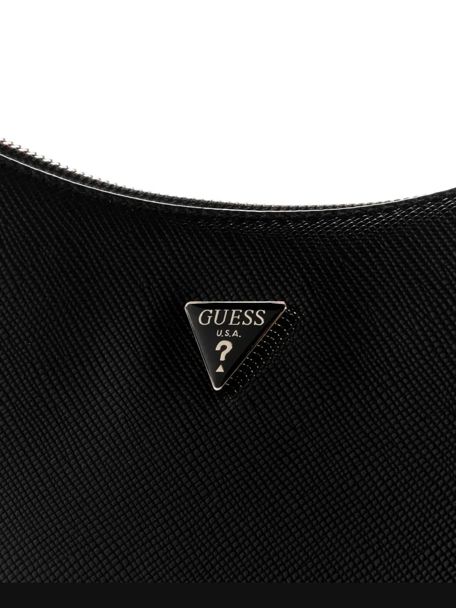 Сумка через плечо с декоративной кисточкой Danielle Small Zip-Top Shoulder Handbag GUESS — изображение 4 из 5, черный