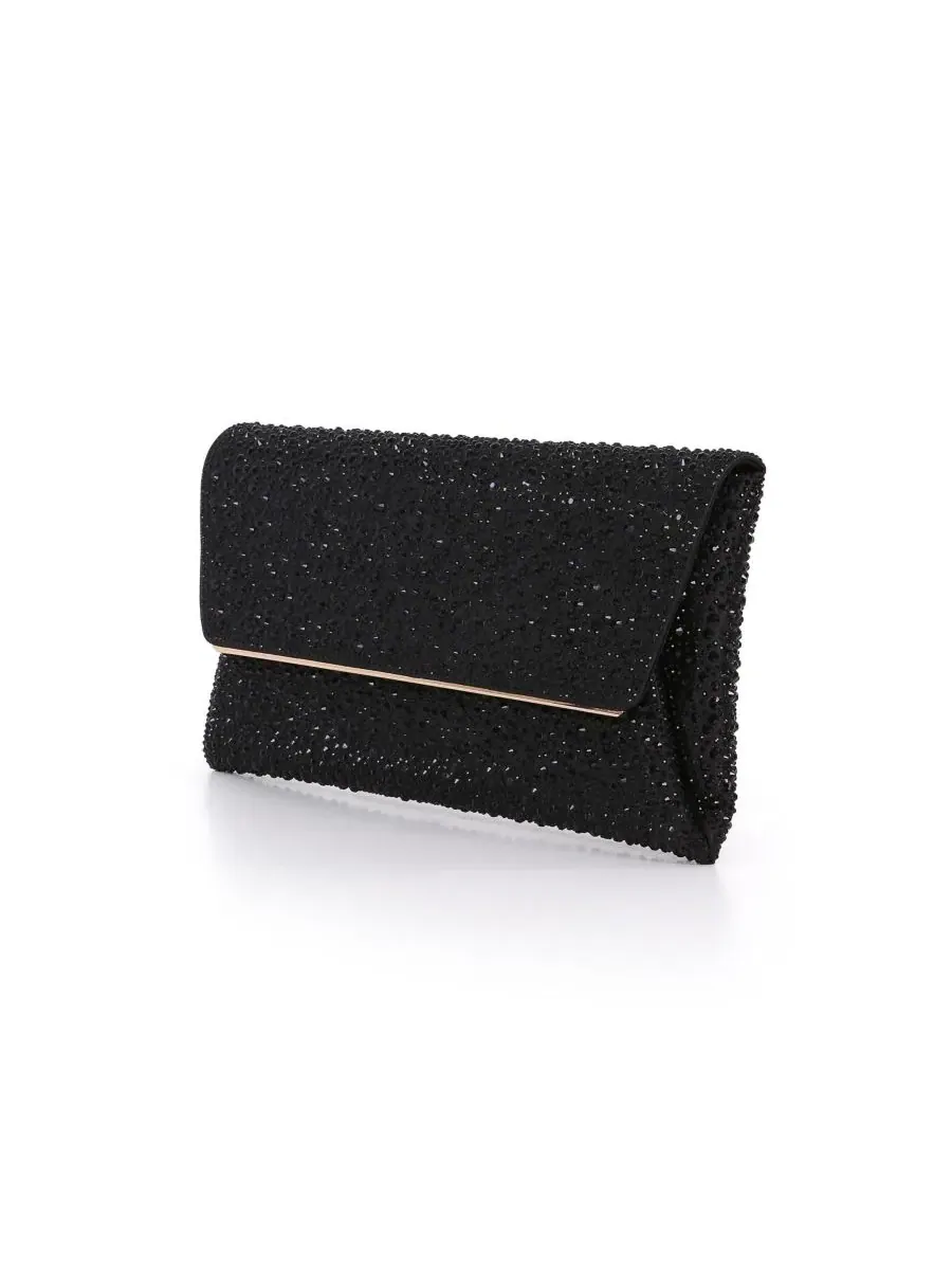 Женский клатч Juliet Mixed Crystal Envelope Jewel Badgley Mischka — изображение 3 из 4, черный