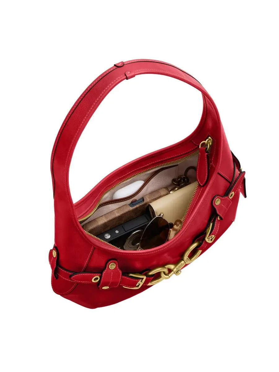 Сумка-шопер COACH Belted Ergo Leather Medium Shoulder Handbag, Brass/Poppy — изображение 5 из 6