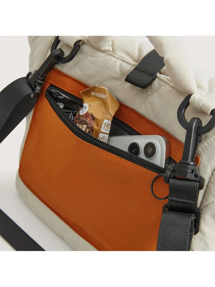 Ланч-сумка Walker Roll Top с регулируемым плечевым ремнем, цвет мандариновый BAGSMART — 6