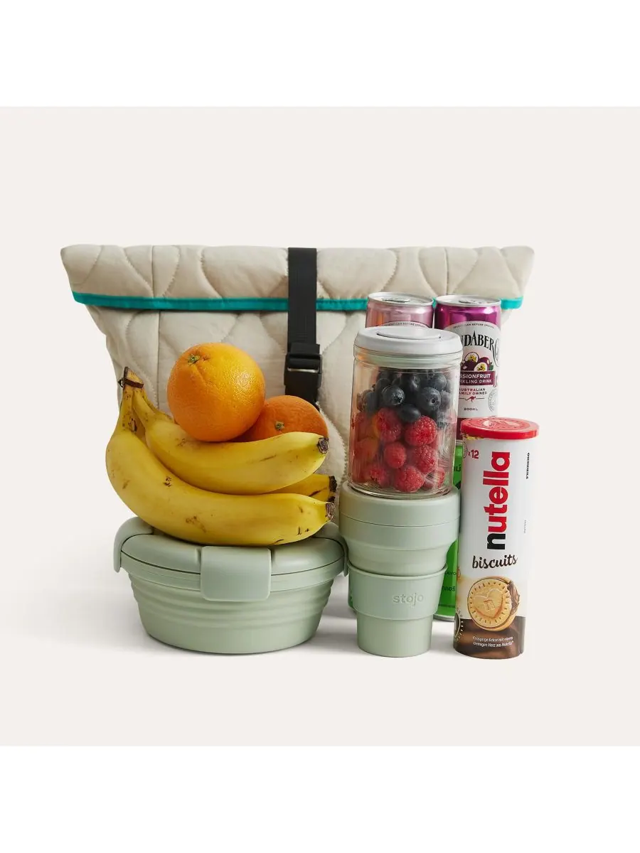 Ланч-сумка Walker Roll Top с регулируемым плечевым ремнем, цвет мандариновый BAGSMART — 7