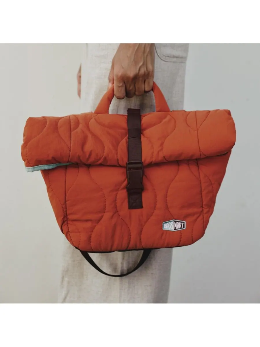 Ланч-сумка Walker Roll Top с регулируемым плечевым ремнем, цвет мандариновый BAGSMART — 5