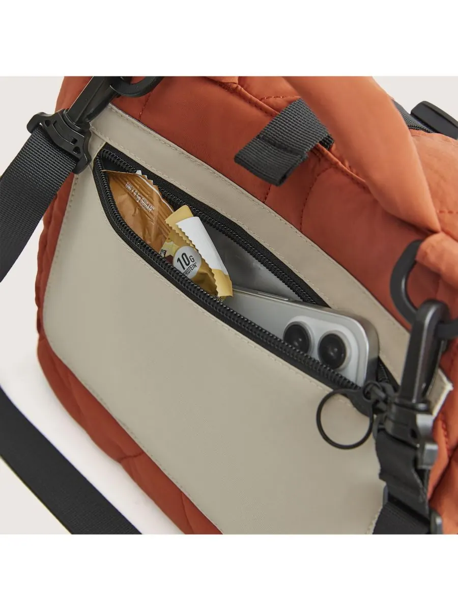 Ланч-сумка Walker Roll Top с регулируемым плечевым ремнем, цвет мандариновый BAGSMART — 6