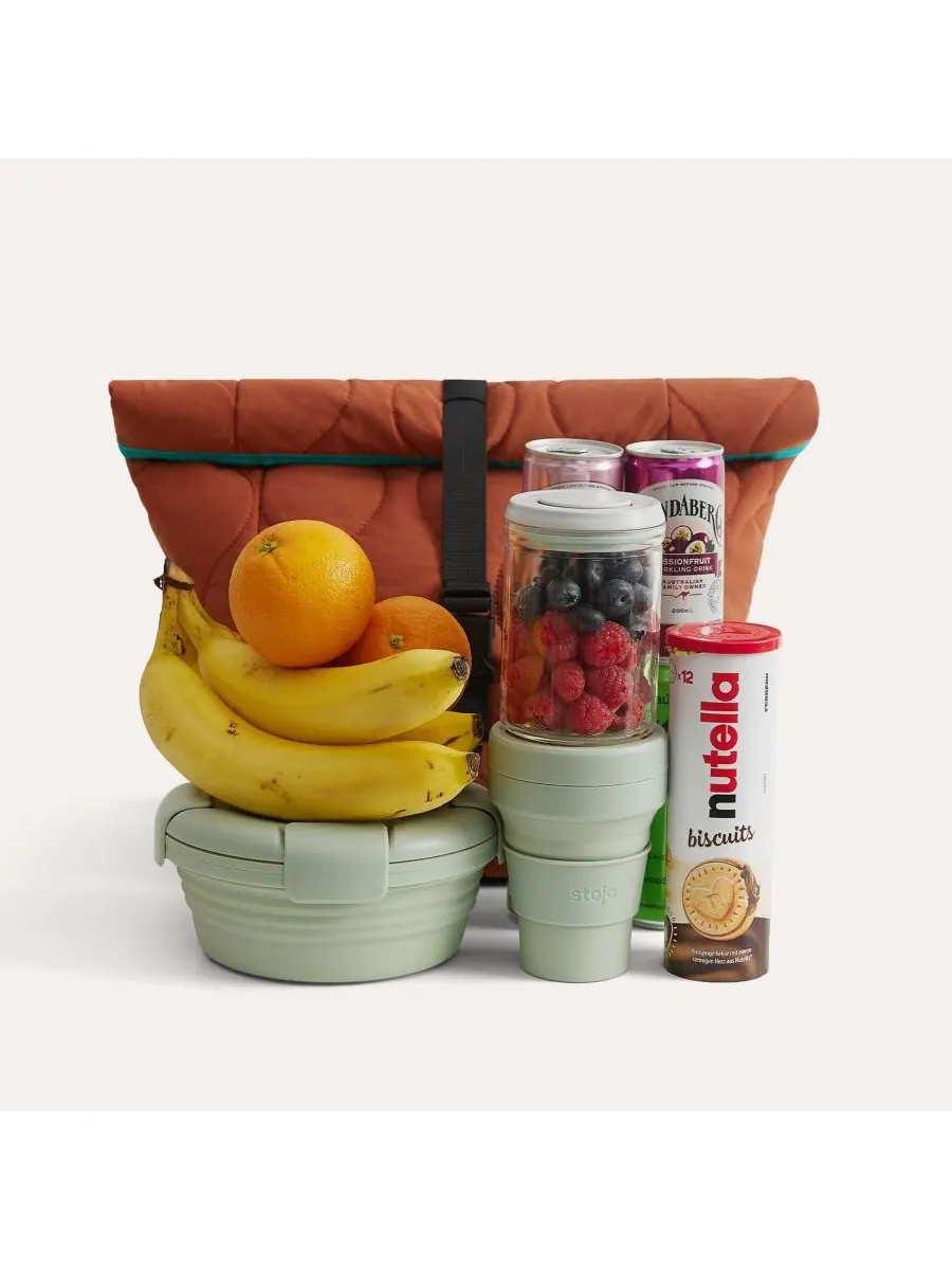 Ланч-сумка Walker Roll Top с регулируемым плечевым ремнем, цвет мандариновый BAGSMART — 10