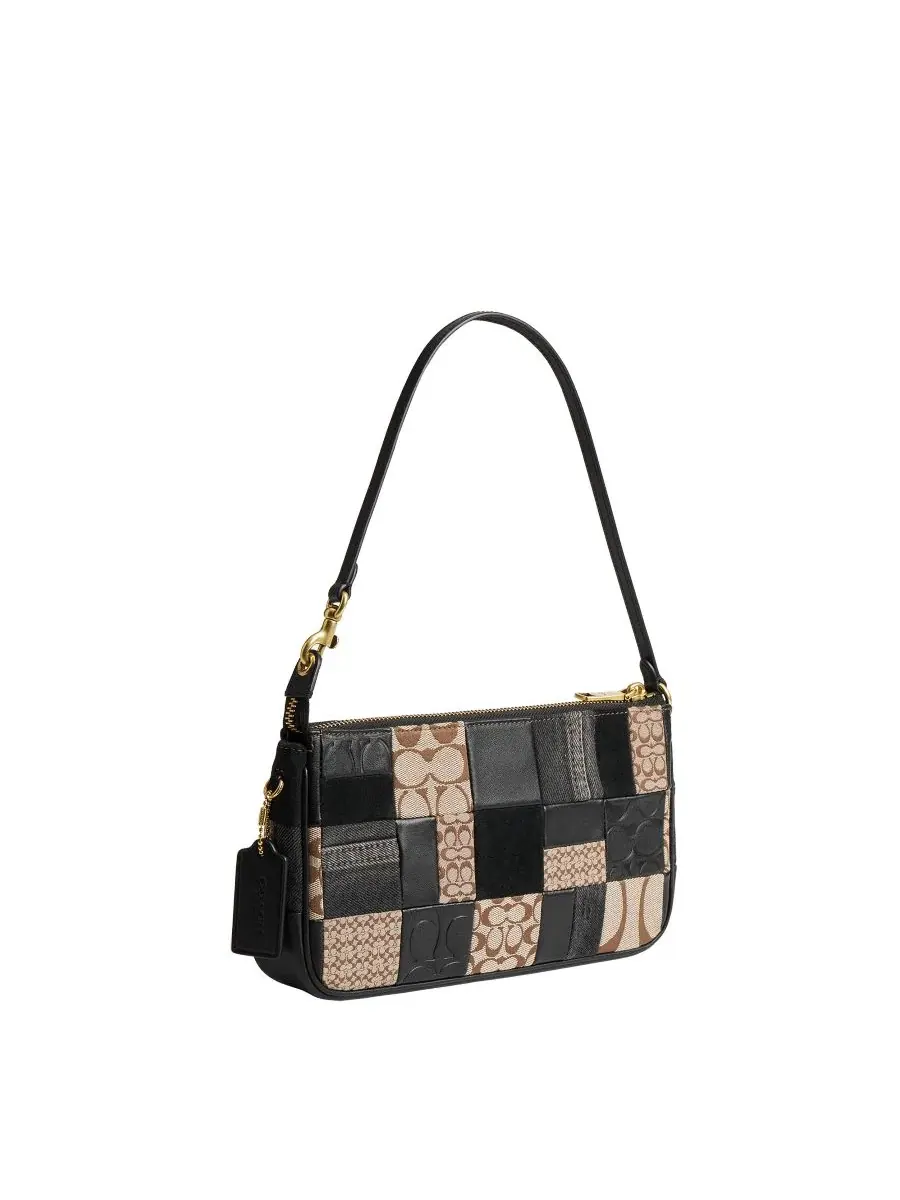 Сумка Plaza Medium Patchwork Signature Jacquard Slim Shoulder Bag 25 Coach — изображение 3 из 5, черный мульти