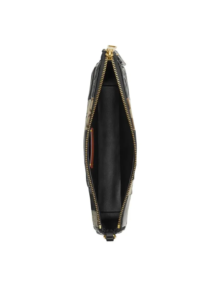 Сумка Plaza Medium Patchwork Signature Jacquard Slim Shoulder Bag 25 Coach — изображение 4 из 5, черный мульти