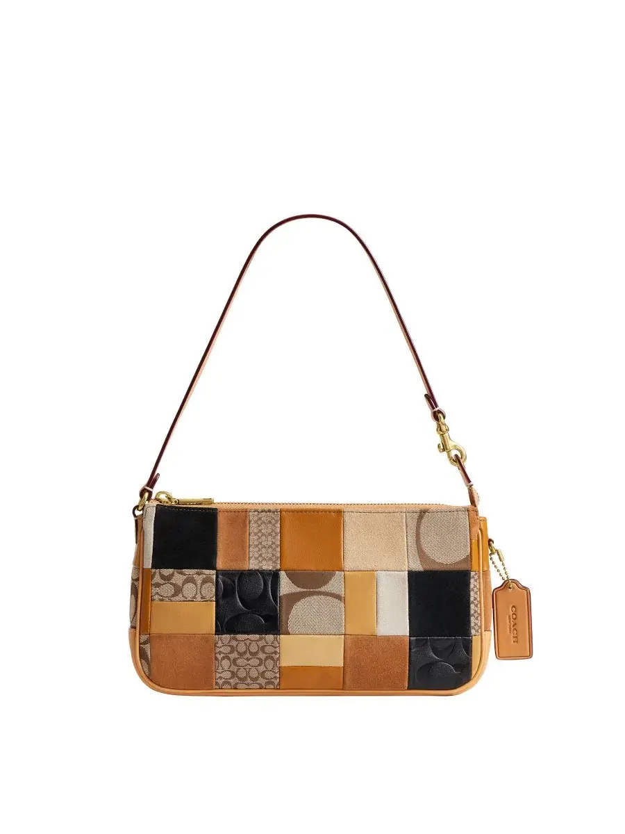 Сумка Plaza Medium Patchwork Signature Jacquard Slim Shoulder Bag 25 Coach