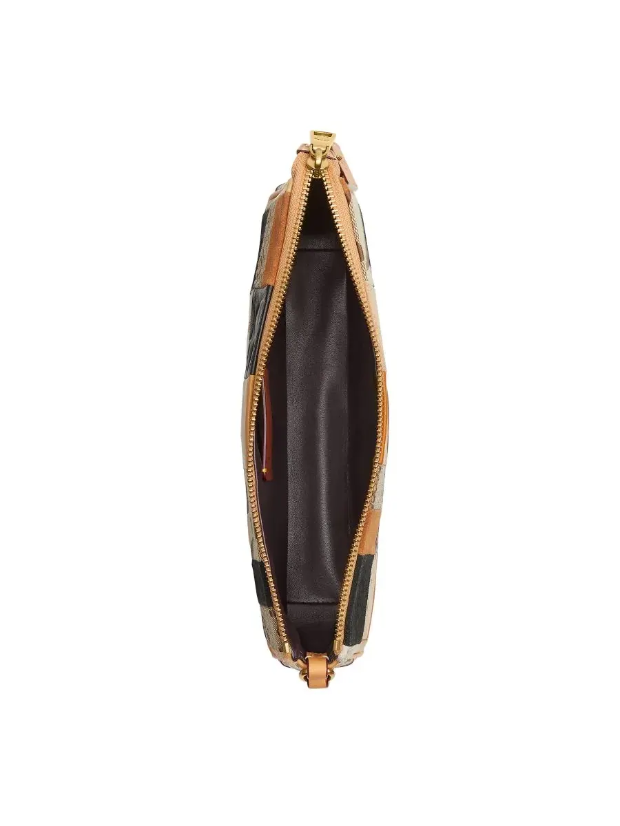 Сумка Plaza Medium Patchwork Signature Jacquard Slim Shoulder Bag 25 Coach — изображение 6 из 7, коричневый мульти