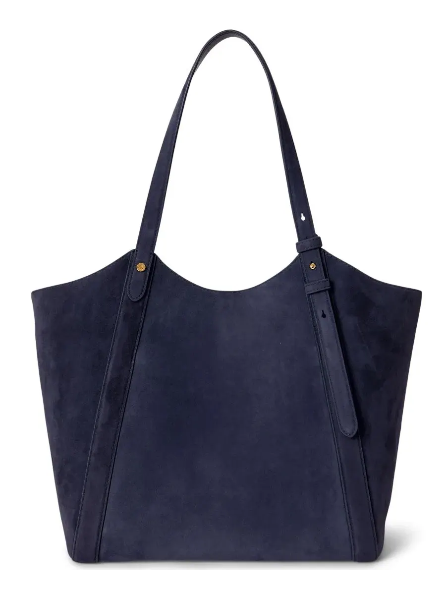 Сумка-шопер Tasha Extra-Large Suede Tote Handbag Lauren Ralph Lauren — изображение 2 из 5, темно-синий