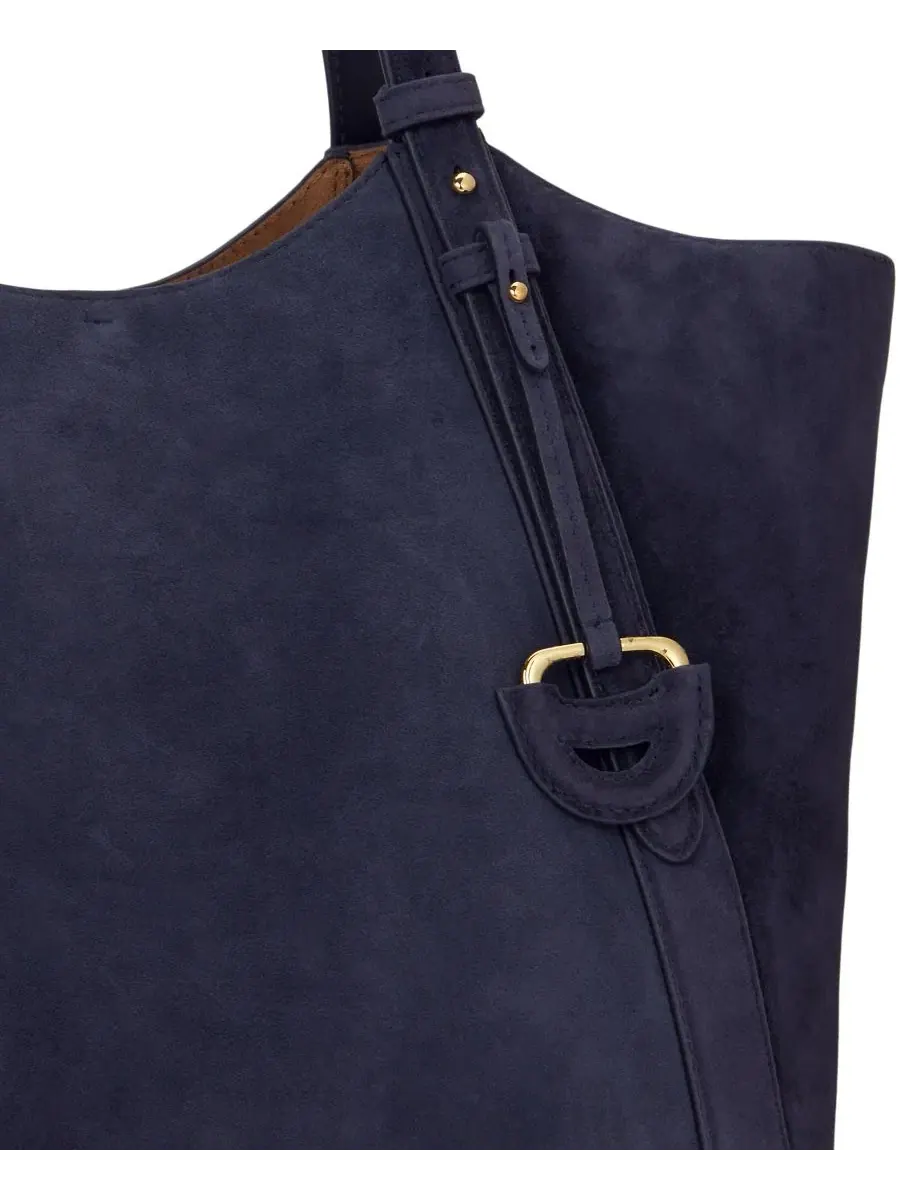 Сумка-шопер Tasha Extra-Large Suede Tote Handbag Lauren Ralph Lauren — изображение 5 из 5, темно-синий