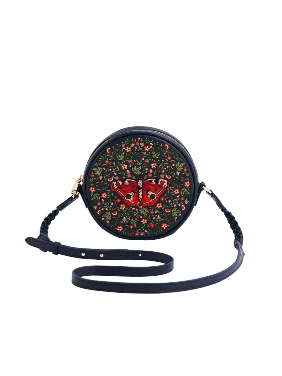 Сумка-круглая с вышивкой бабочки Chloe Admiral Circle Bag Fable England