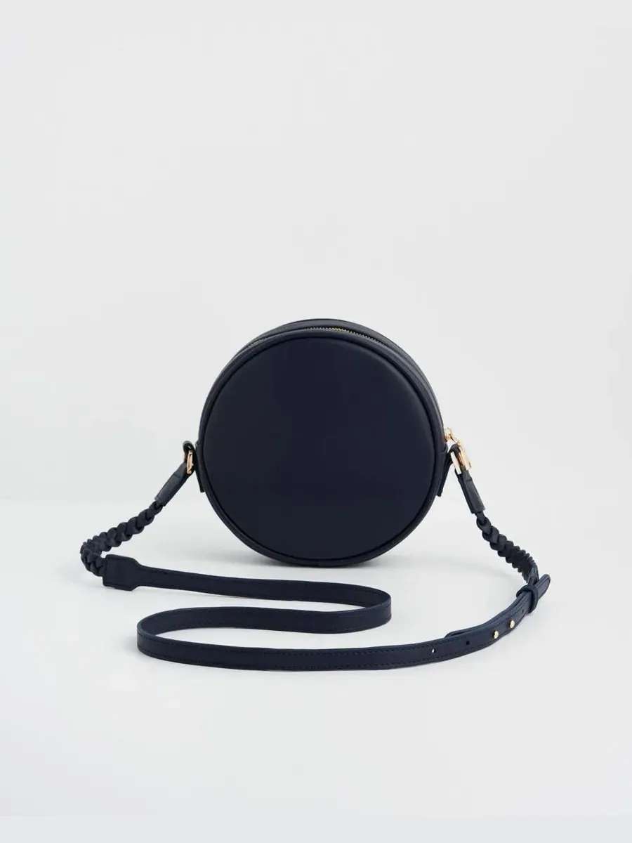 Сумка-круглая с вышивкой бабочки Chloe Admiral Circle Bag Fable England — изображение 3 из 7, темно-синий