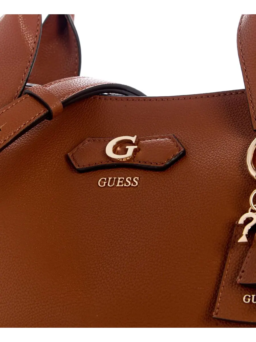 Сумка-шоппер большая с тремя отделениями, модель Suzy Extra-Large GUESS — изображение 4 из 6, коричневый