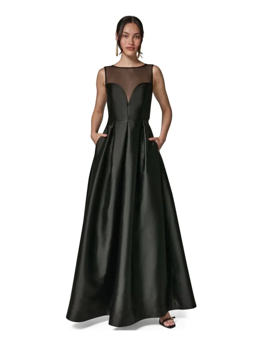 Вечернее платье без рукавов с принтом Donna Karan New York