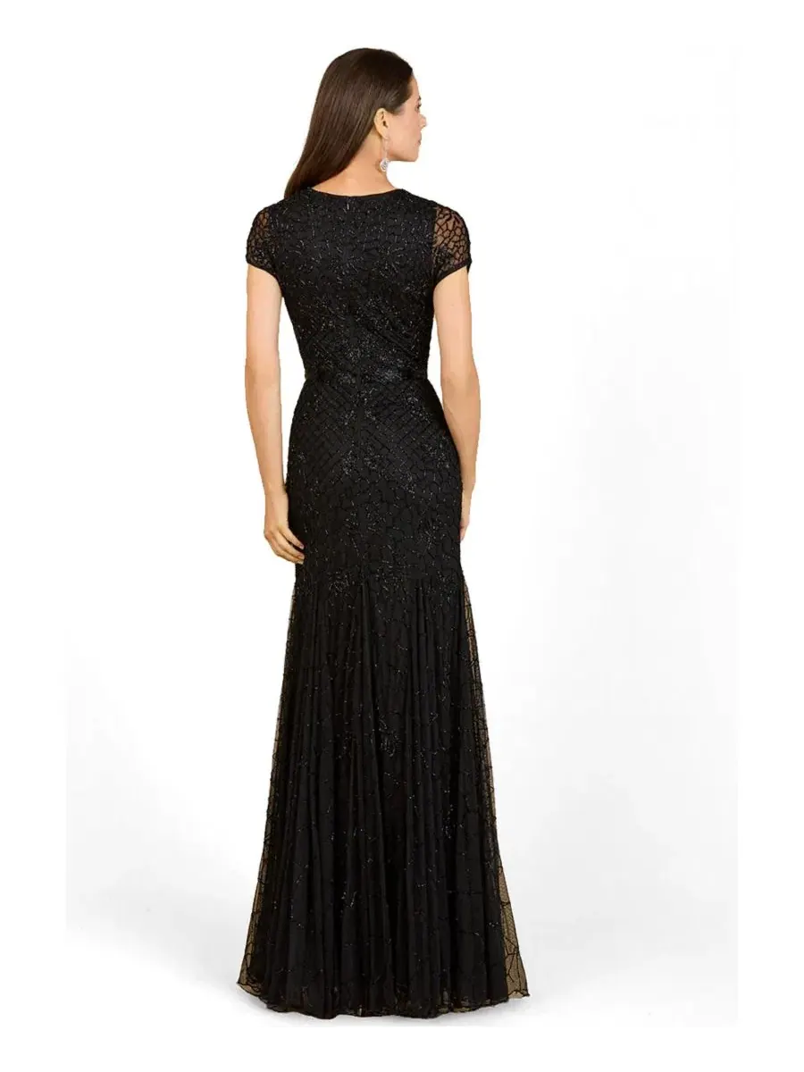 Платье-русалка с вышивкой, с капюшоном Lara — изображение 2 из 3, черный
