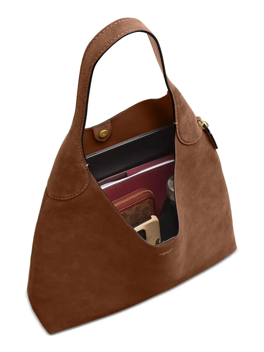 Сумка-хобо Coach Shoulder Brooklyn 39 — изображение 5 из 7, коричневый