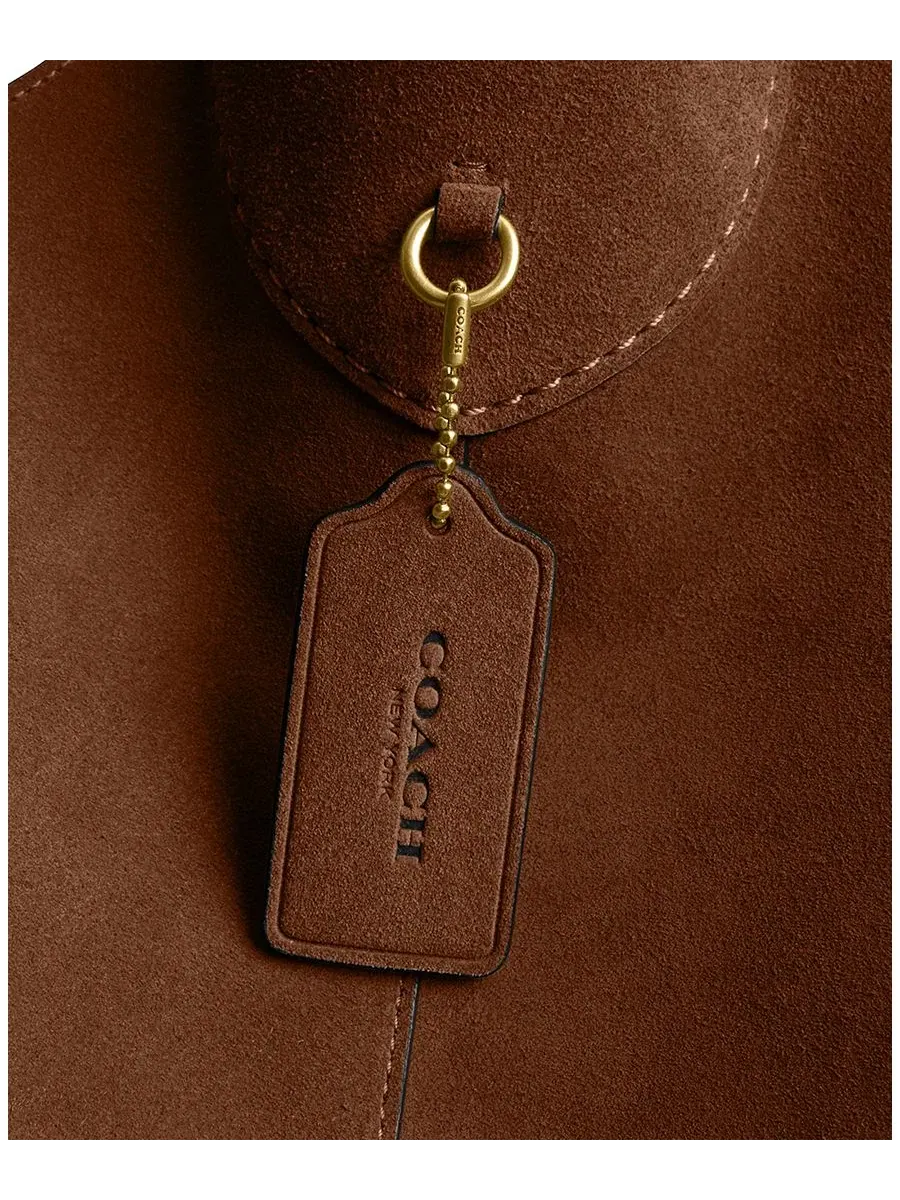 Сумка-хобо Coach Shoulder Brooklyn 39 — изображение 6 из 7, коричневый