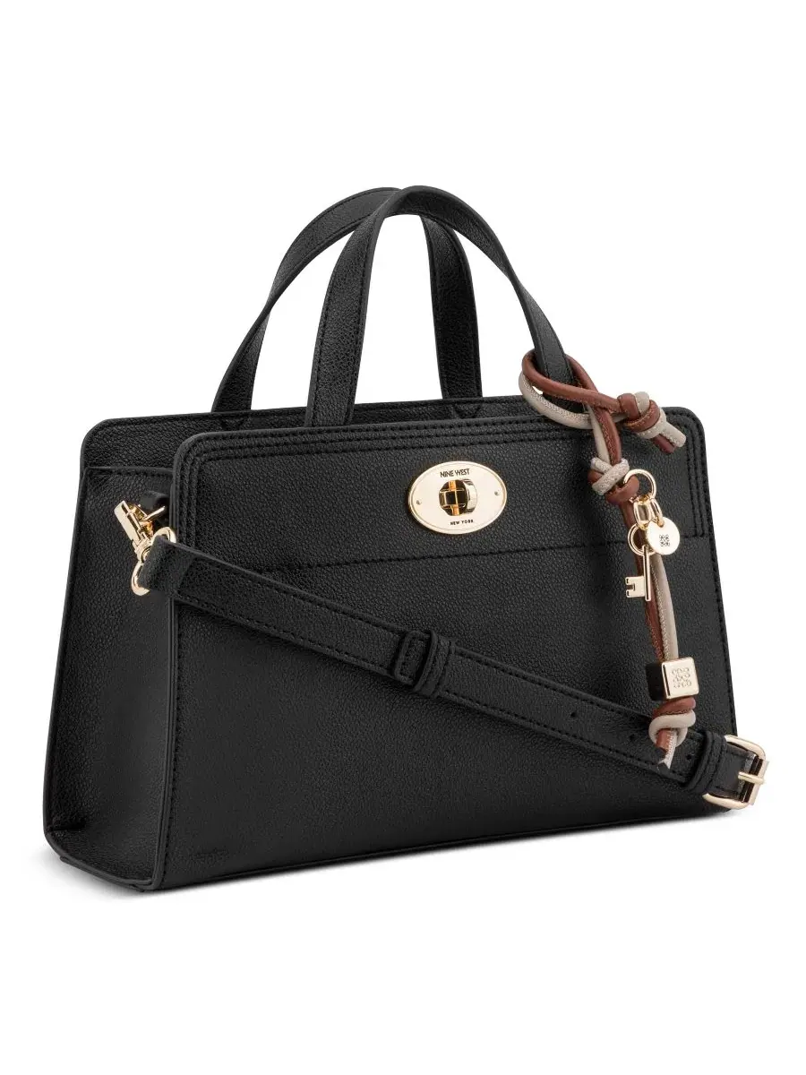 Сумка через плечо Khora Small Top Handle Satchel Nine West — изображение 3 из 4, черный