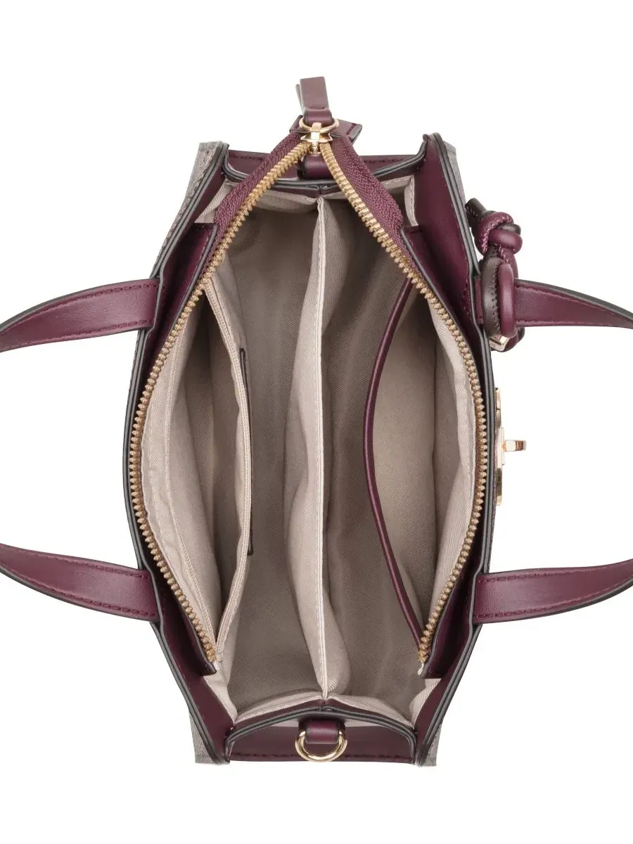 Небольшая сумка через плечо с регулируемым ремнем Khora Small Top Handle Satchel Nine West — изображение 4 из 4