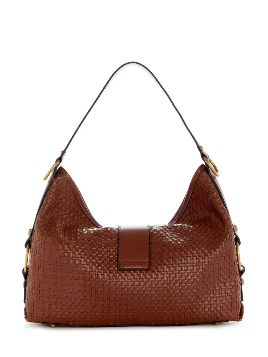 Сумка через плечо Camden Large с золотой фурнитурой GUESS — изображение 2 из 5, коричневый