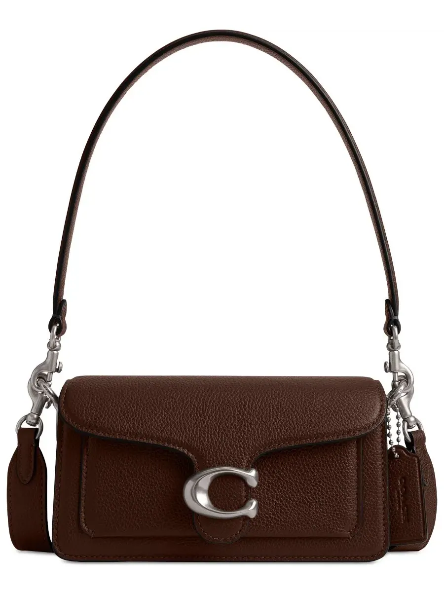 Сумка COACH Tabby Small из полированной зернистой кожи — изображение 4 из 9, серебристый