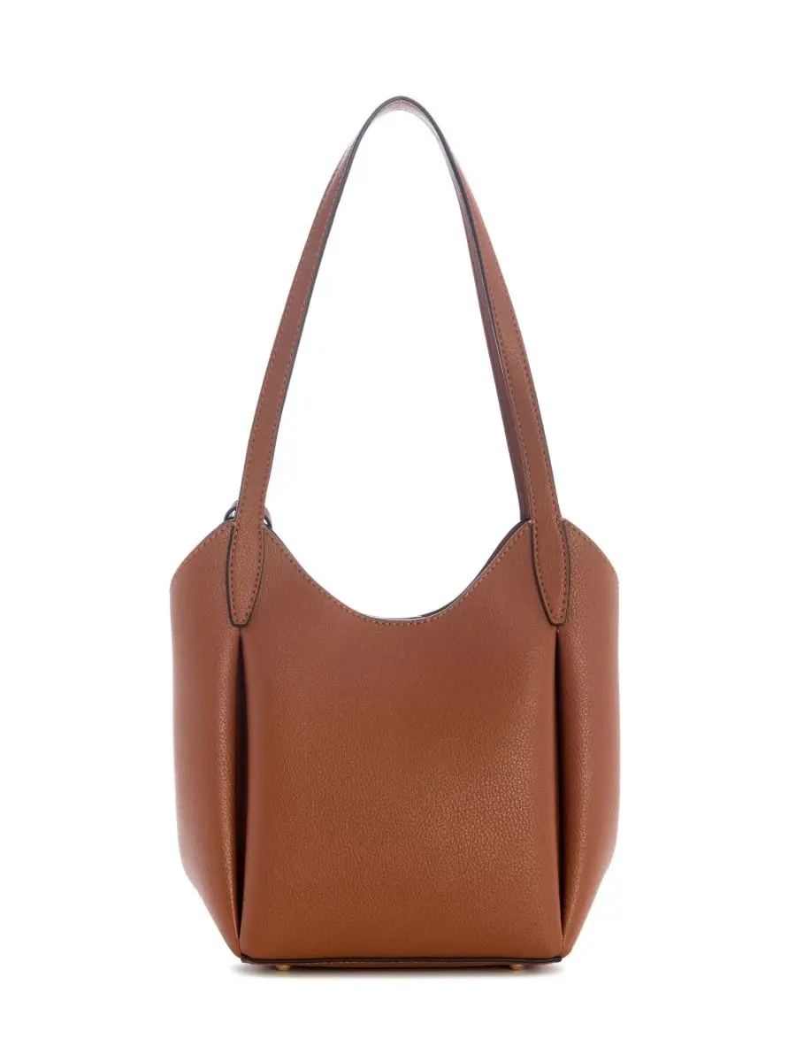 Небольшая сумка-ведро GUESS Melody Small Bucket Handbag — изображение 2 из 3, карамель