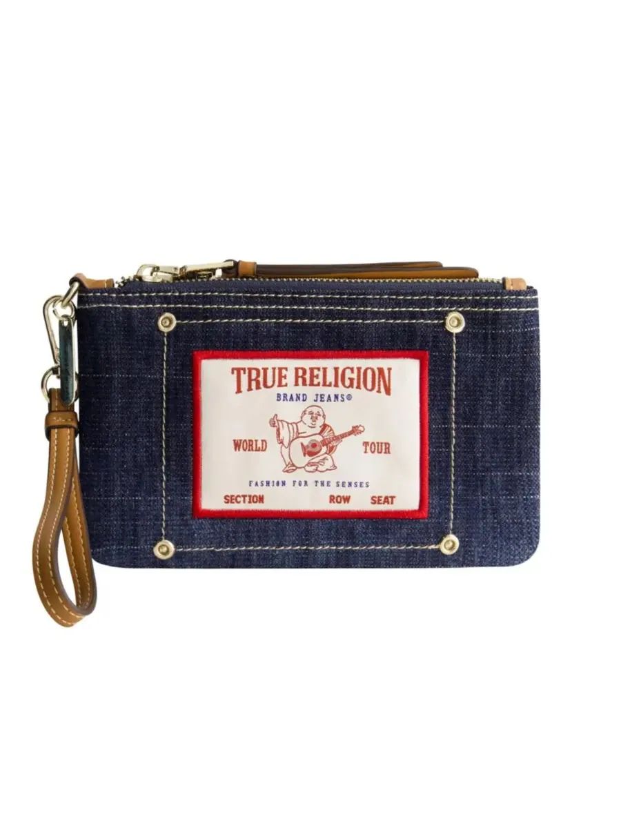 Клатч из джинсовой ткани с нашивкой Будды True Religion