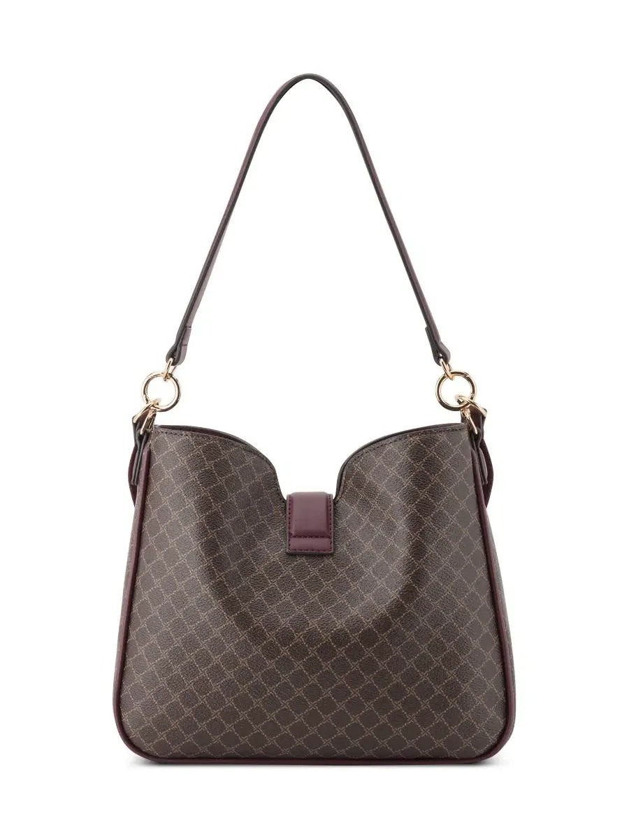 Сумка-хобо с регулируемым ремнем, Monette Convertible Small Nine West — изображение 2 из 4, темный коричневый