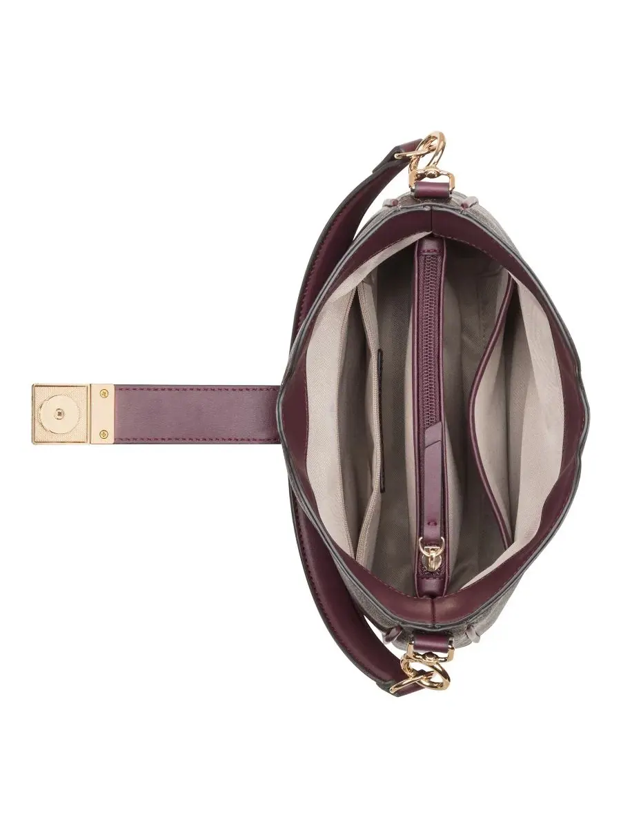 Сумка-хобо с регулируемым ремнем, Monette Convertible Small Nine West — изображение 4 из 4, темный коричневый