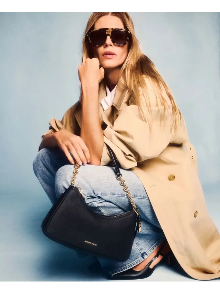 Сумка средняя 100% кожа Michael Kors Nolita Chain Pouchette — изображение 5 из 6, черный