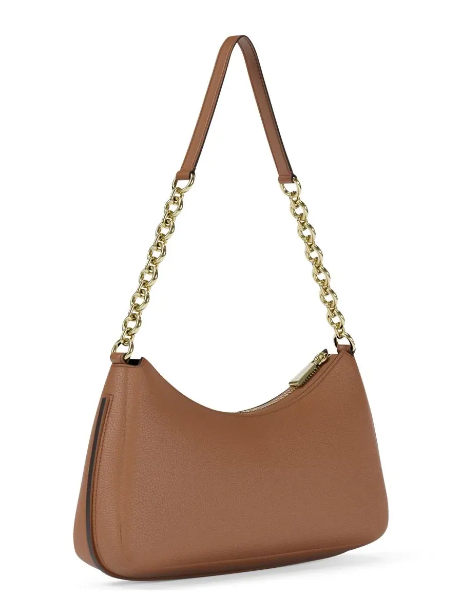 Сумка женская средняя клатч 100% кожа Michael Kors Nolita Chain Pouchette Luggage Gold — изображение 3 из 6, золотистый