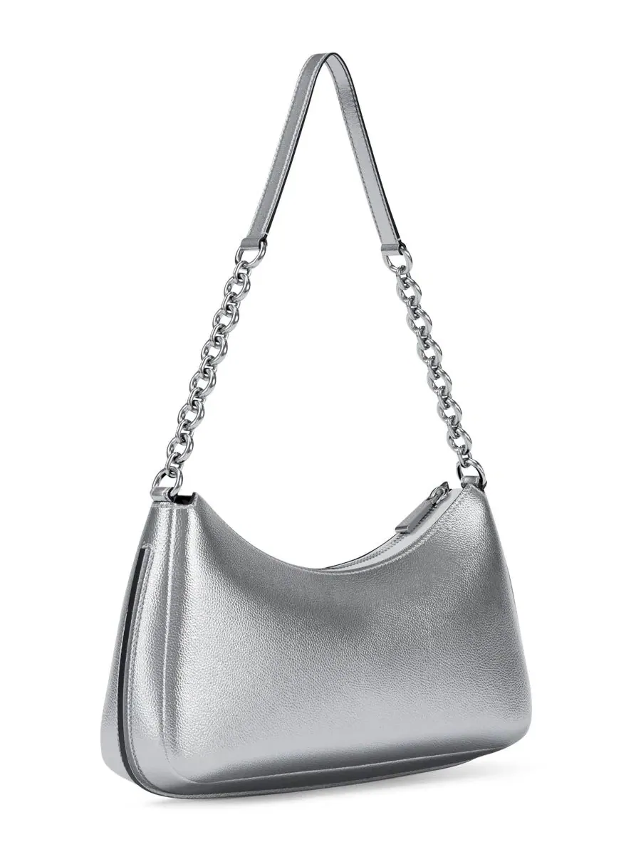 Сумка средняя 100% кожа Michael Kors Nolita Chain Pouchette — изображение 4 из 5, серебряный